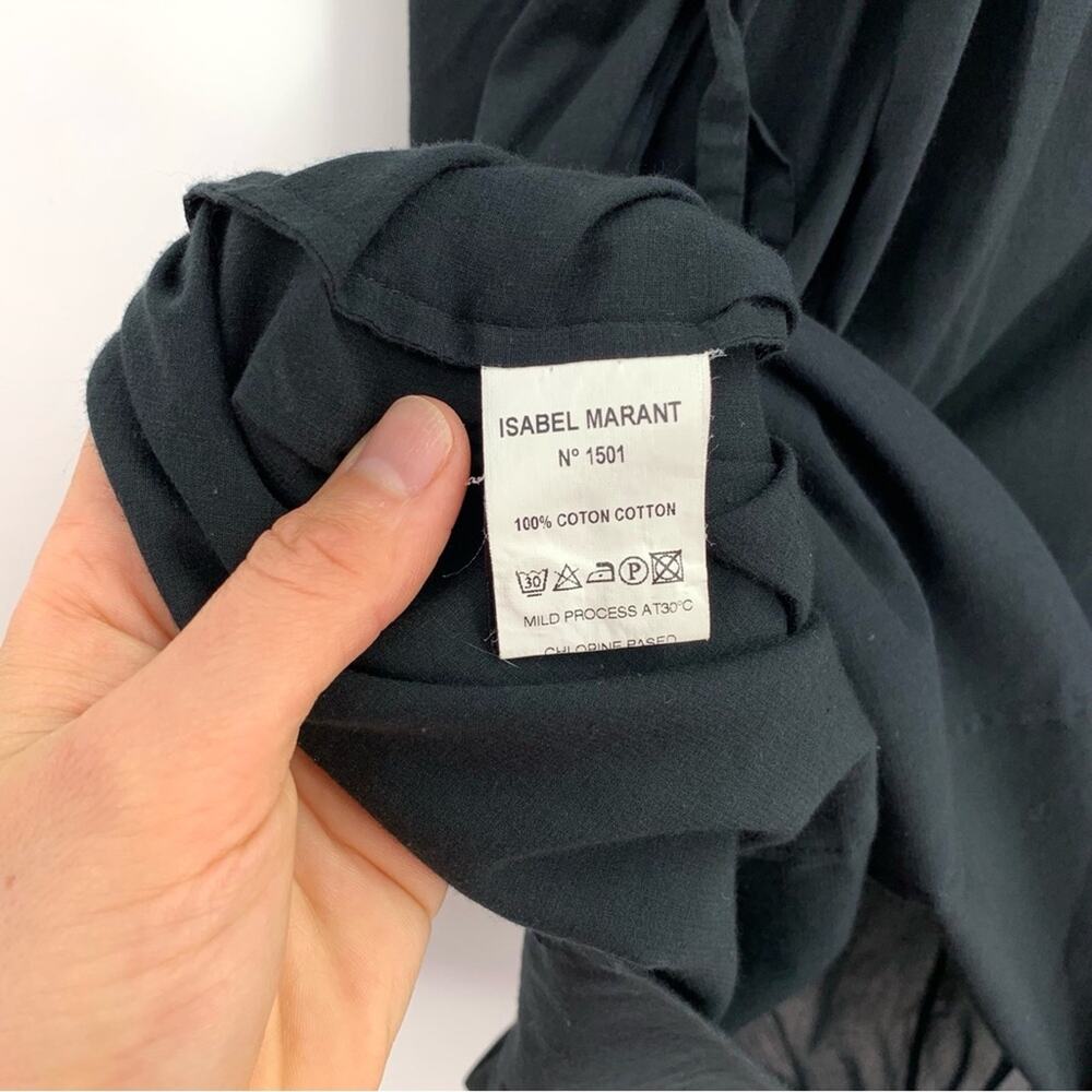 ISABEL MARANT Étoile Cotton Tunic Dress Black 3 - Picture 8 of 11